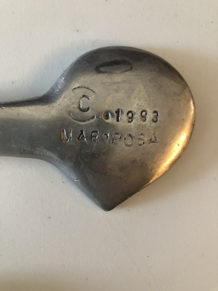 Salad Serving Fork & Spoon - vintage 1992 Mariposa Aluminum image indicator(3)