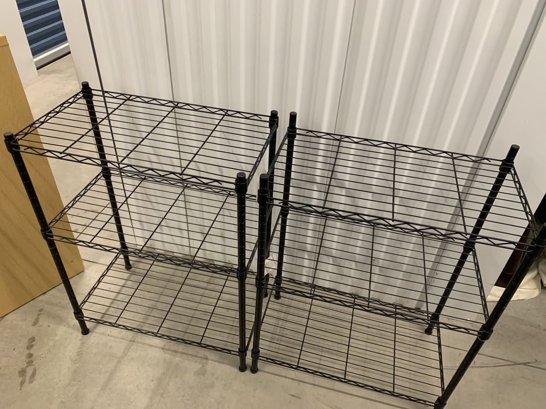 1 Adjustable Black wire shelving unit thumbnail