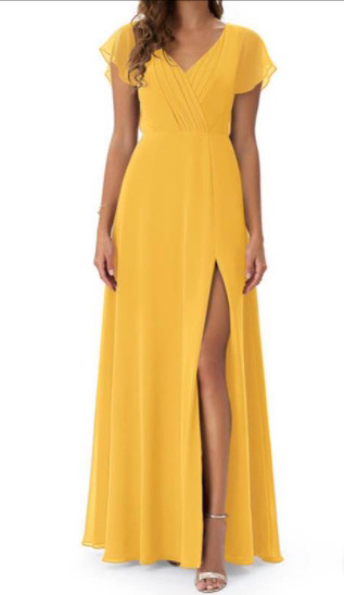 Azazie Marigold Dress