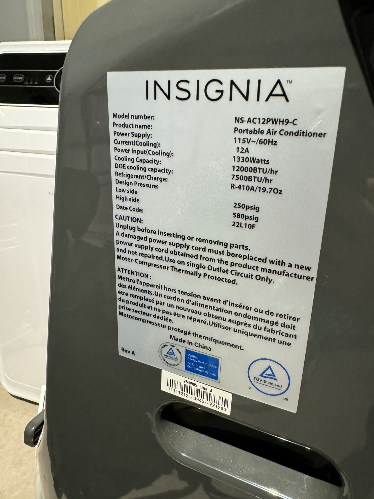 Insignia Portable Air Conditioners 12000 BTU - photo 3