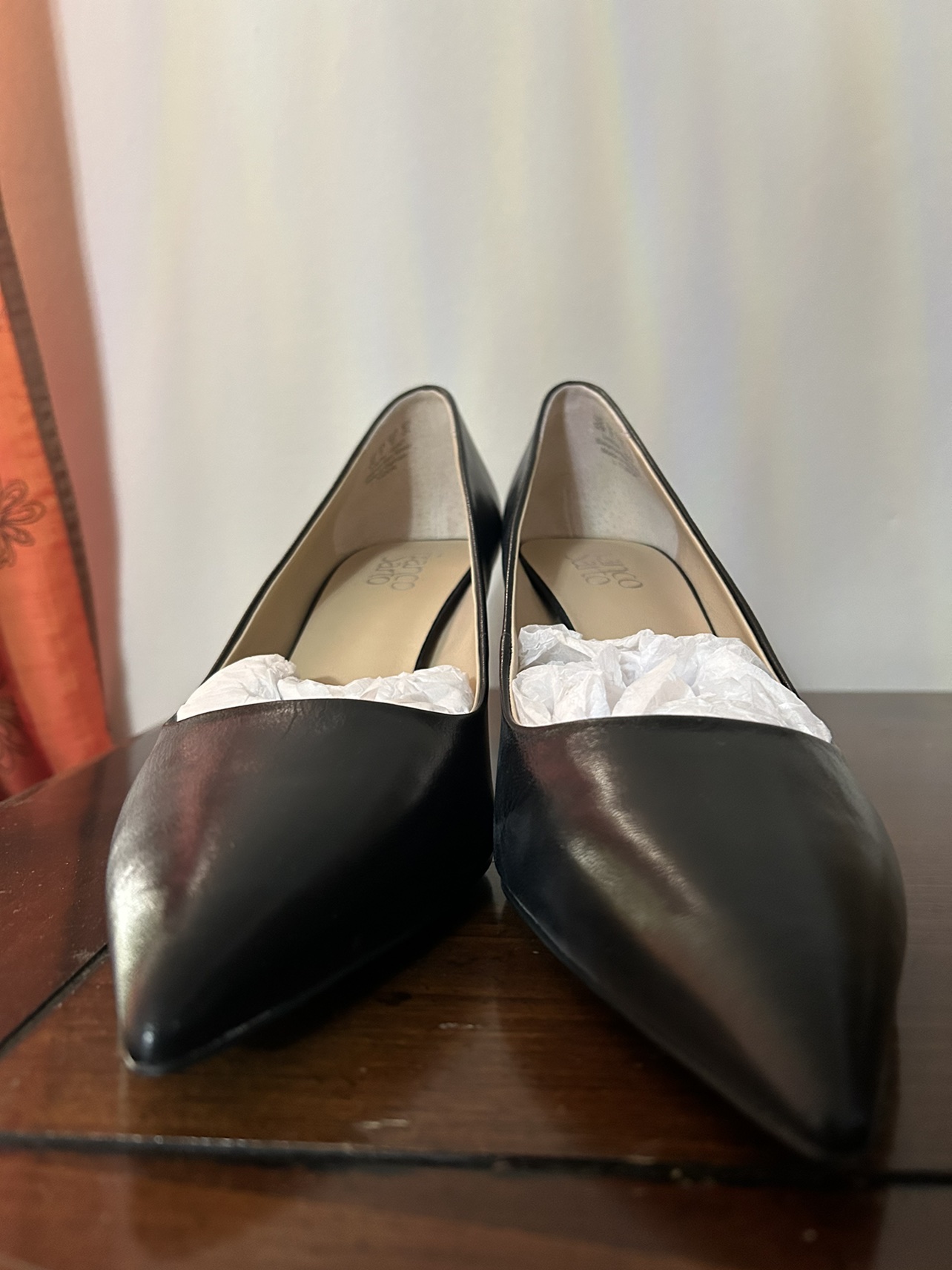 Women’s black leather pumps, Franco Sarto size 12 - photo 4