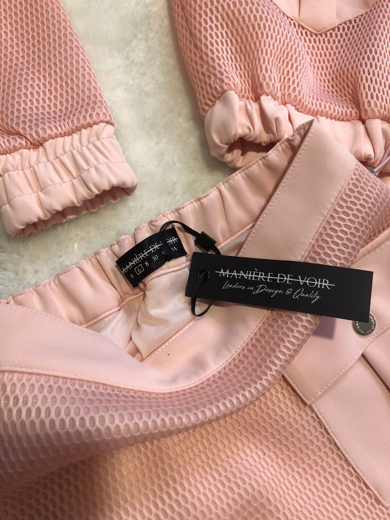 New with tags MDV set mesh Pink jacket and skirt - photo 3