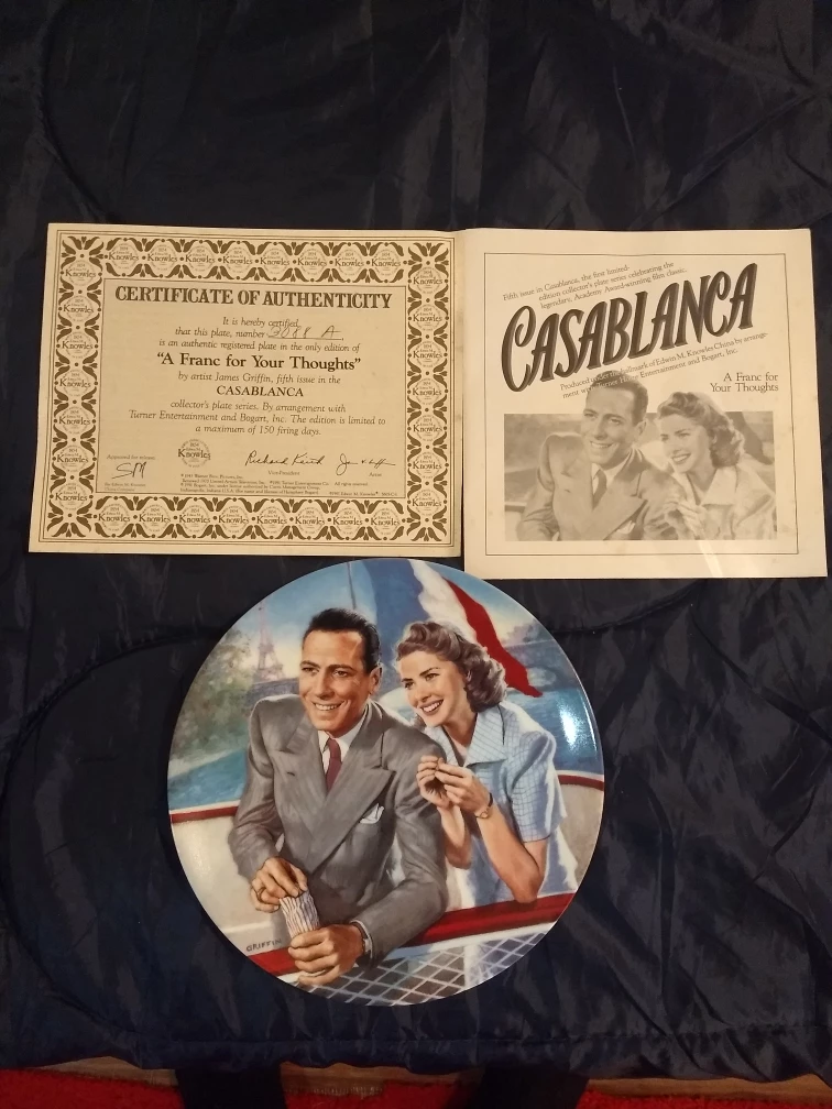 5 COLLECTOR PLATES INSPIRED BY THE MOVIE CASABLANCA image indicator(4)