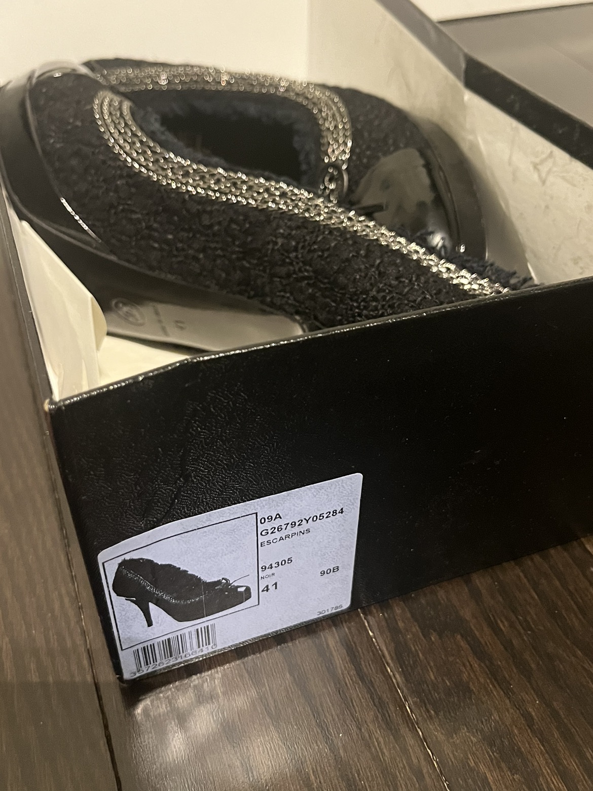 Chanel tweed Escarpins Pump Heels, sz 41 EU (11 US) Black image indicator(9)