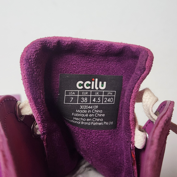 Ccilu Woman's Purple Hi Top Sneakers - photo 5