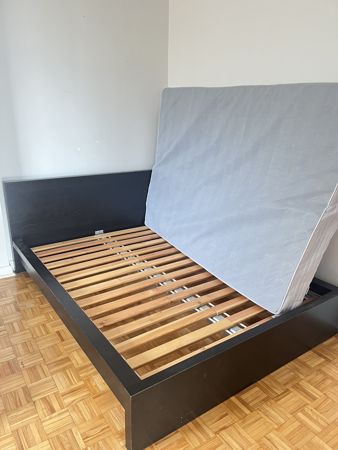 Full size bed frame + mattress - photo 4