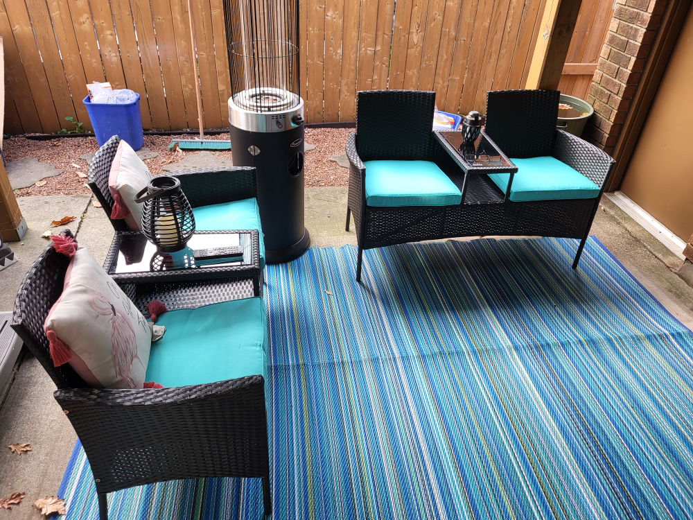 Outdoor 2 seater with middle table for patio - photo 4