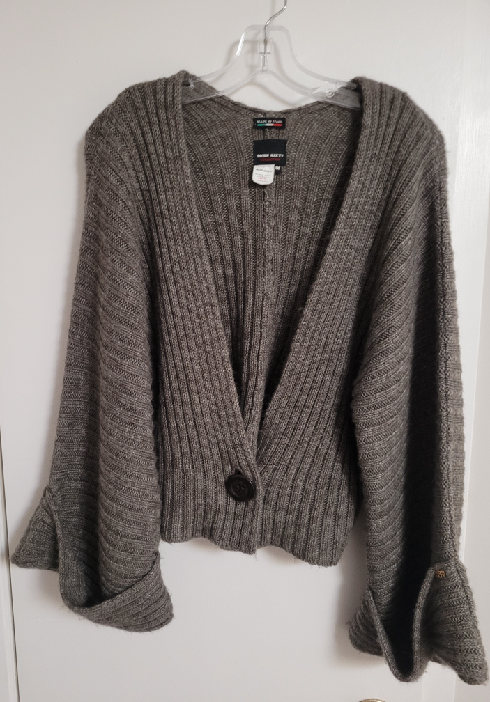 Miss Sixty Made in Italy cropped Bell sleeve Cardigan, Medium - photo 2