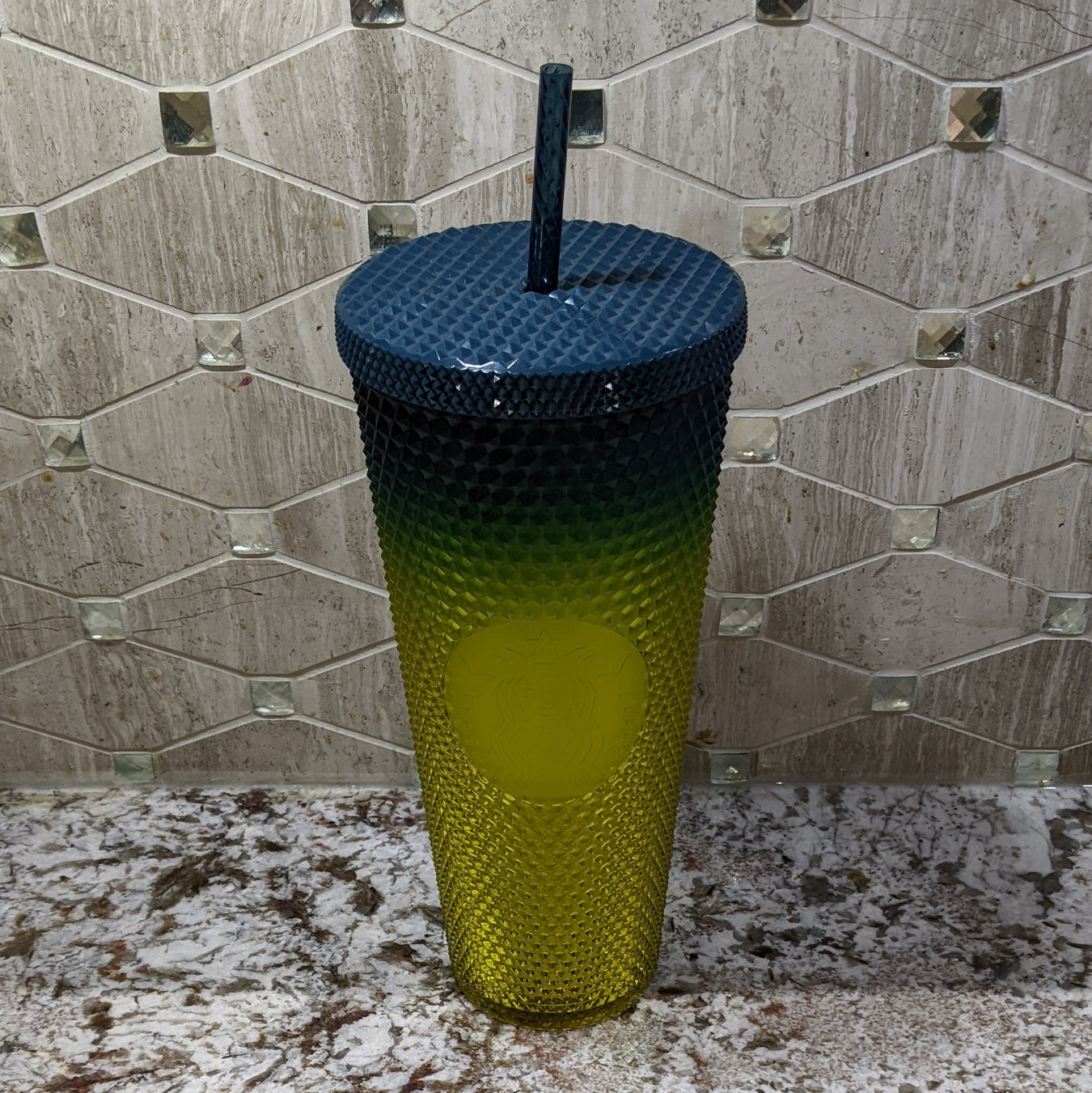 Starbucks Bling Lemongrass & Turquoise Ombre Tumbler image indicator(2)