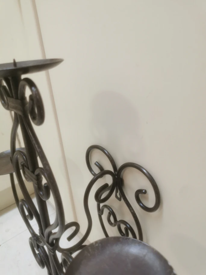 Deco wall candle holder, Iron wrought sconce image indicator(2)