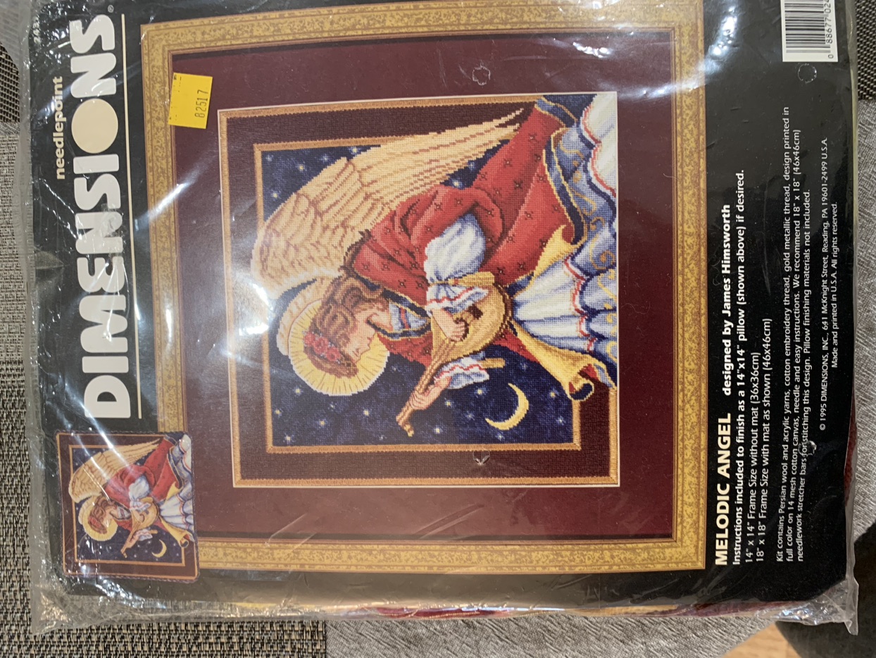 New Dimensions Stamped Needlepoint Kit “Melodic Angel” image indicator(3)