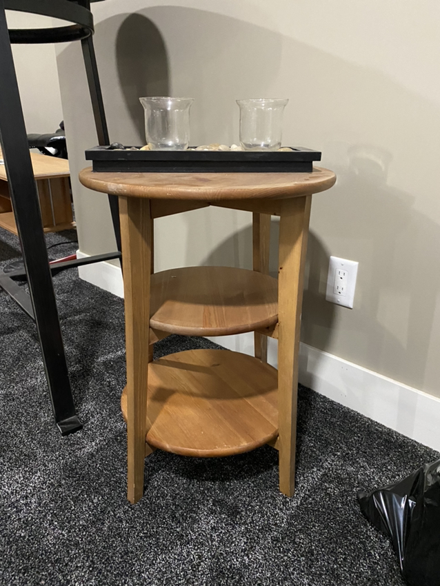 End table round wood from IKEA - photo 2