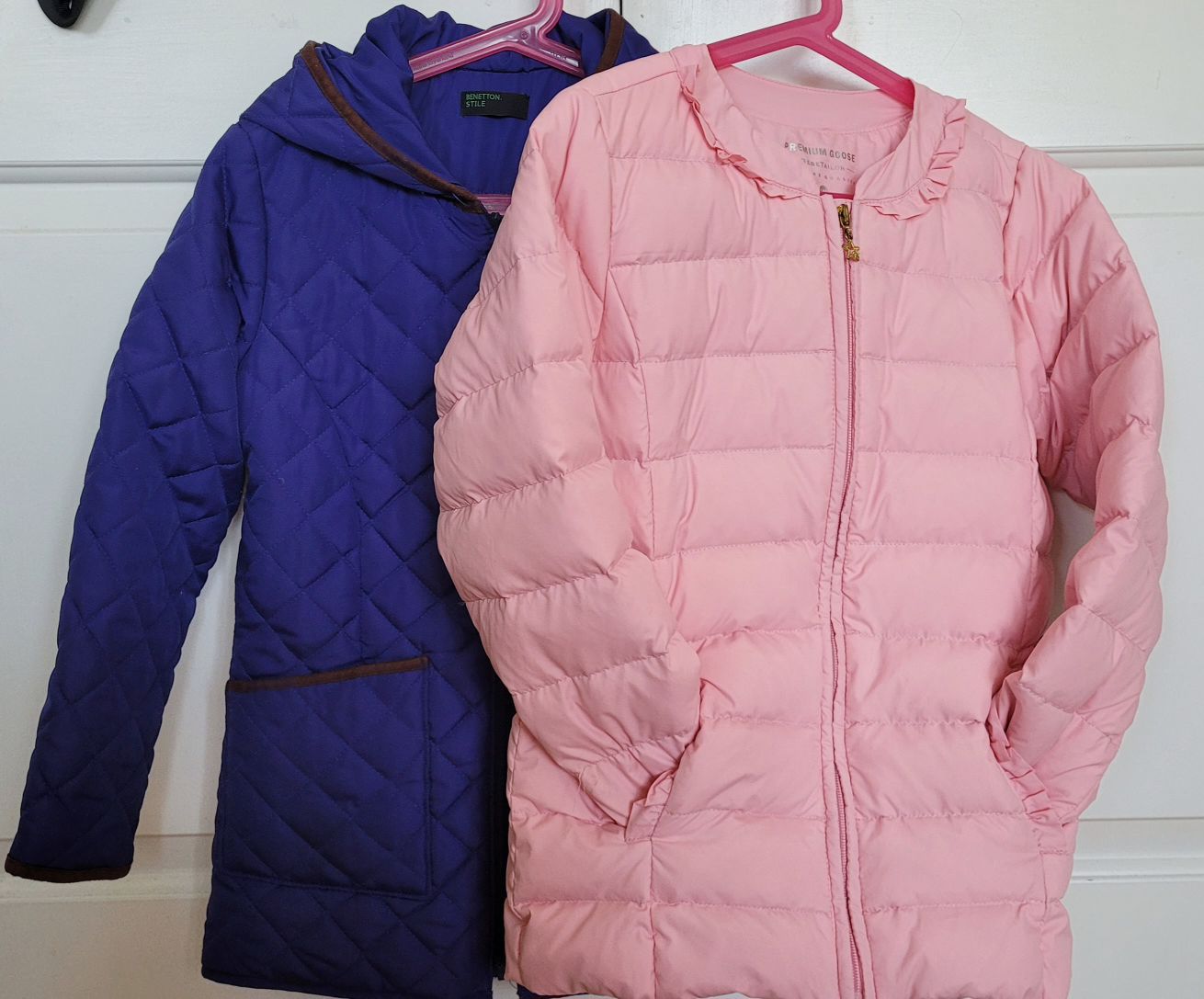 6-8 girls light goose jacket(Korean)+Benetton jacket thumbnail