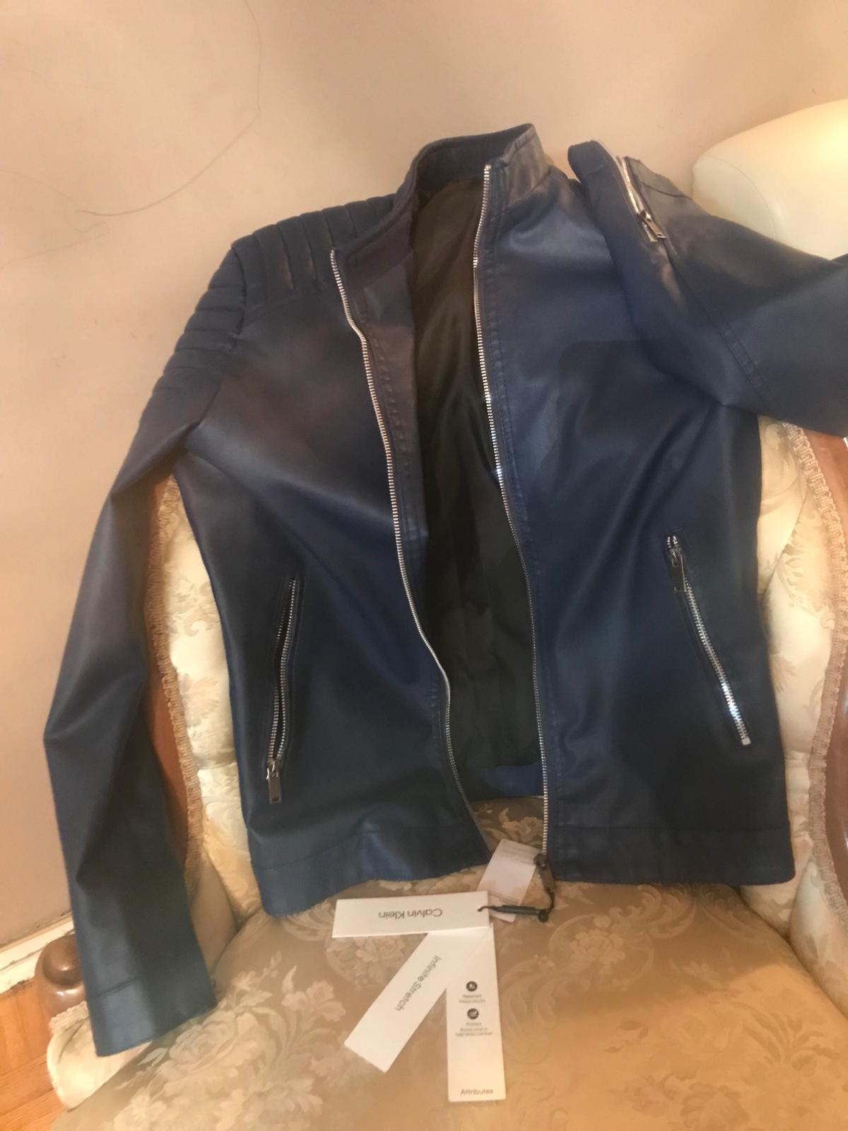 Brand New Calvin Klein Leather Jacket. (PU LEATHER) image indicator(4)