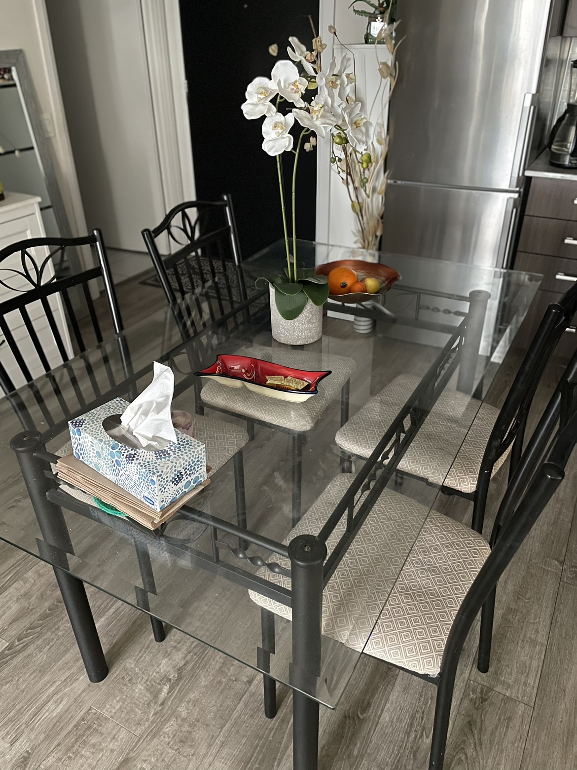 Glass Dining Table and Chairs thumbnail