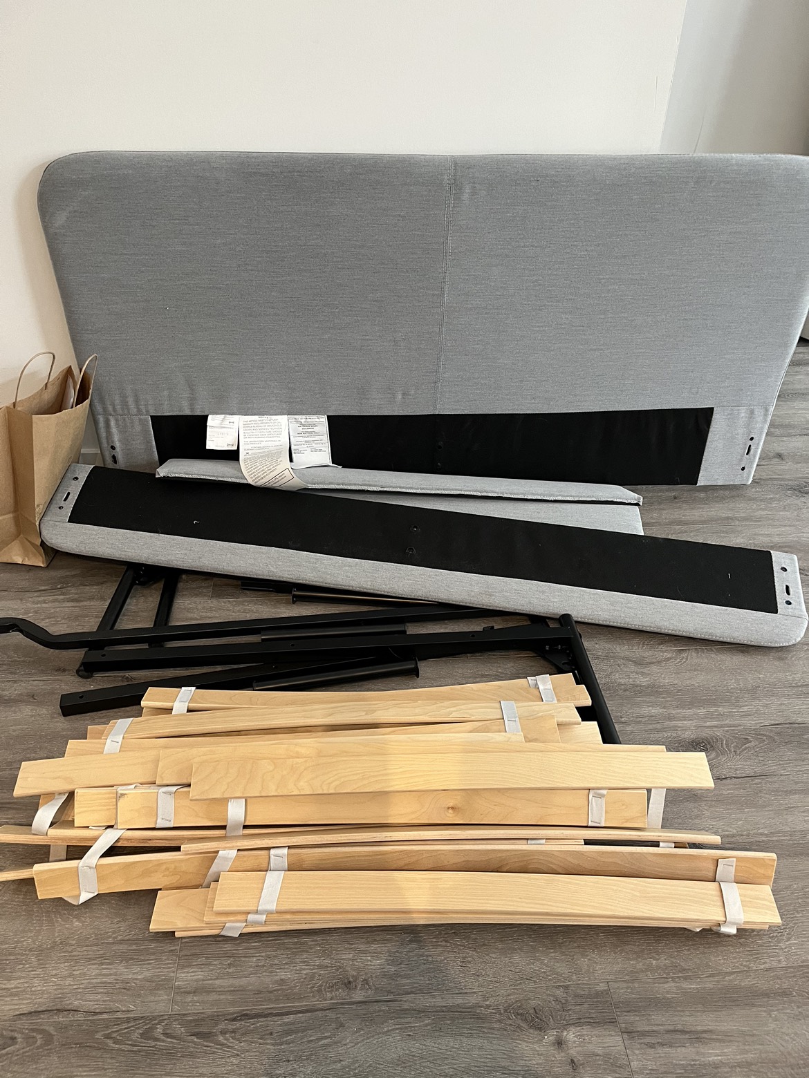 Bed frame and mattress (queen size)