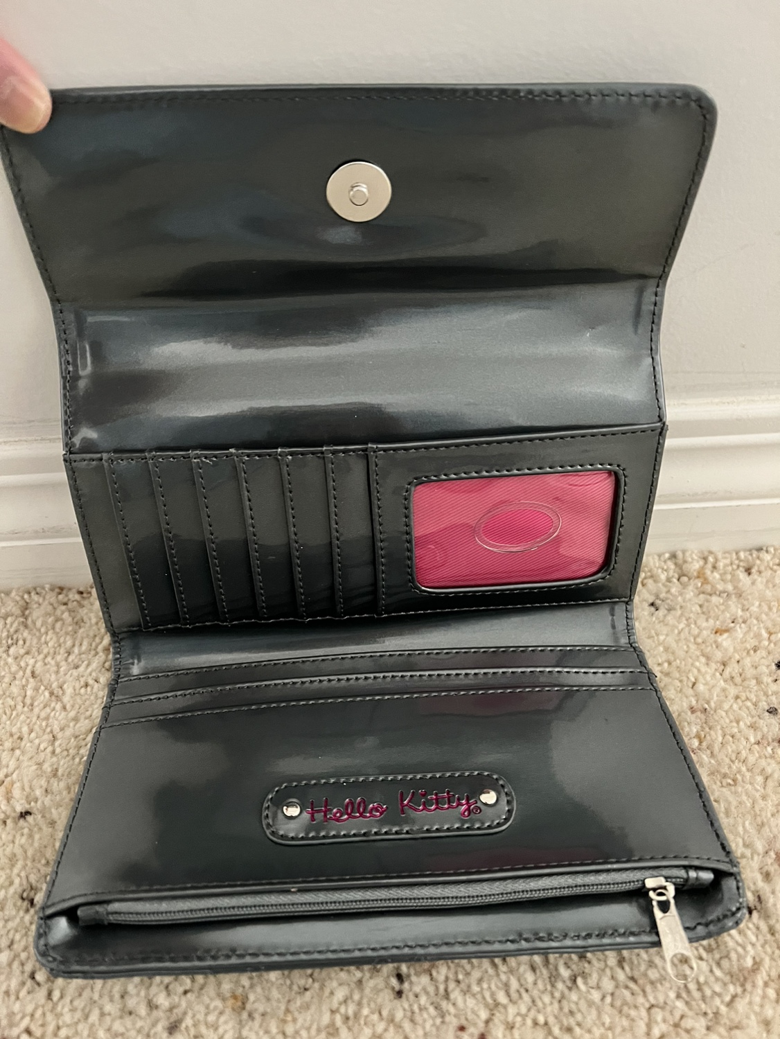 Hello Kitty Gray Pink Long Wallet - photo 2
