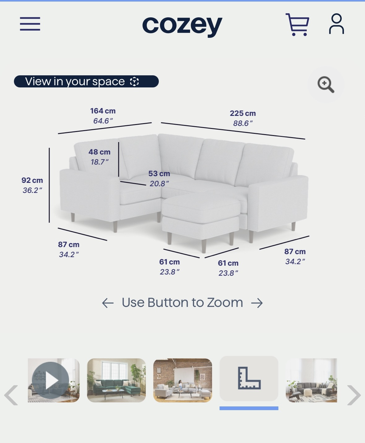 Sectional sofa with ottoman - photo 5