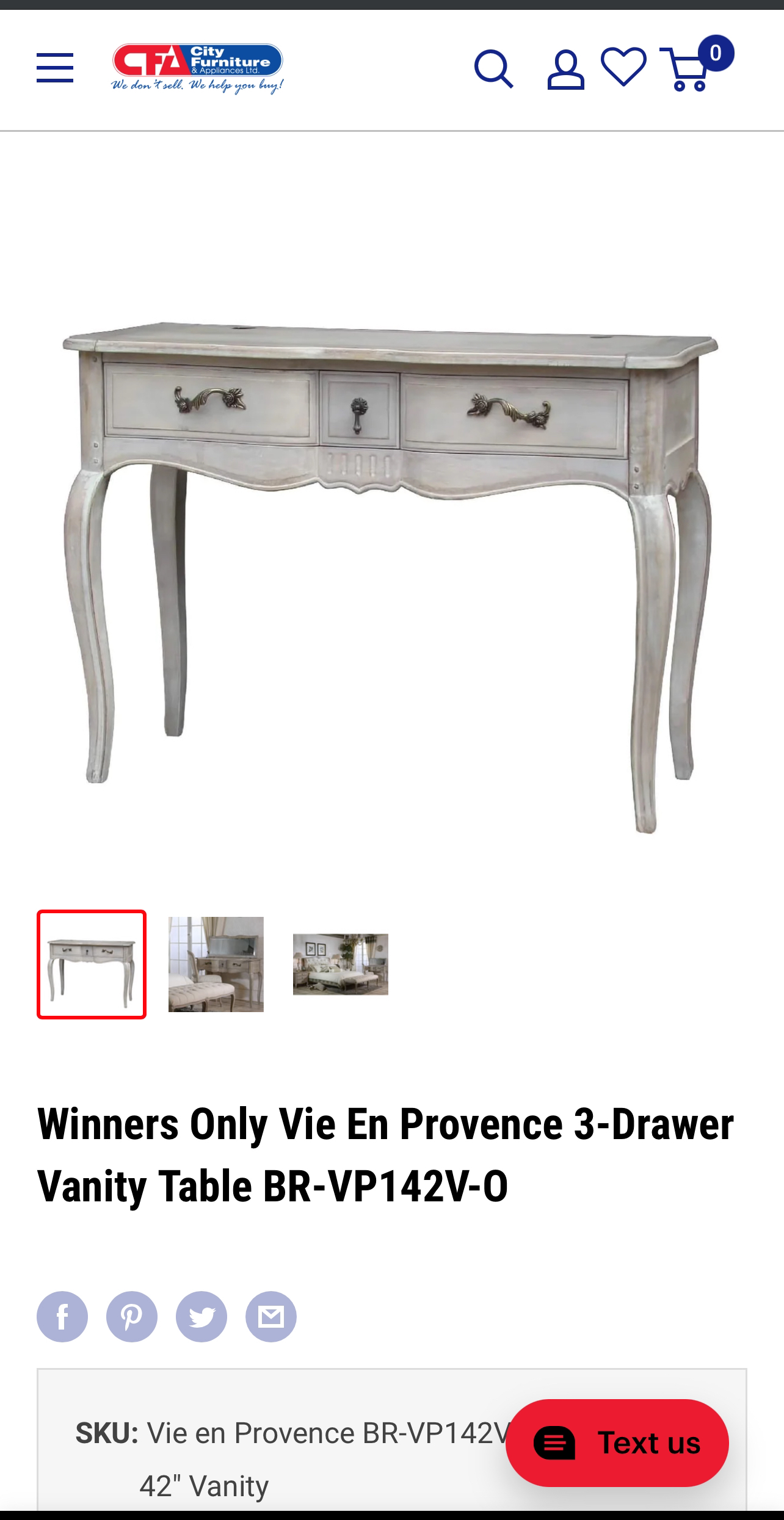 Vie En Province 3-Drawer French Vanity Table!