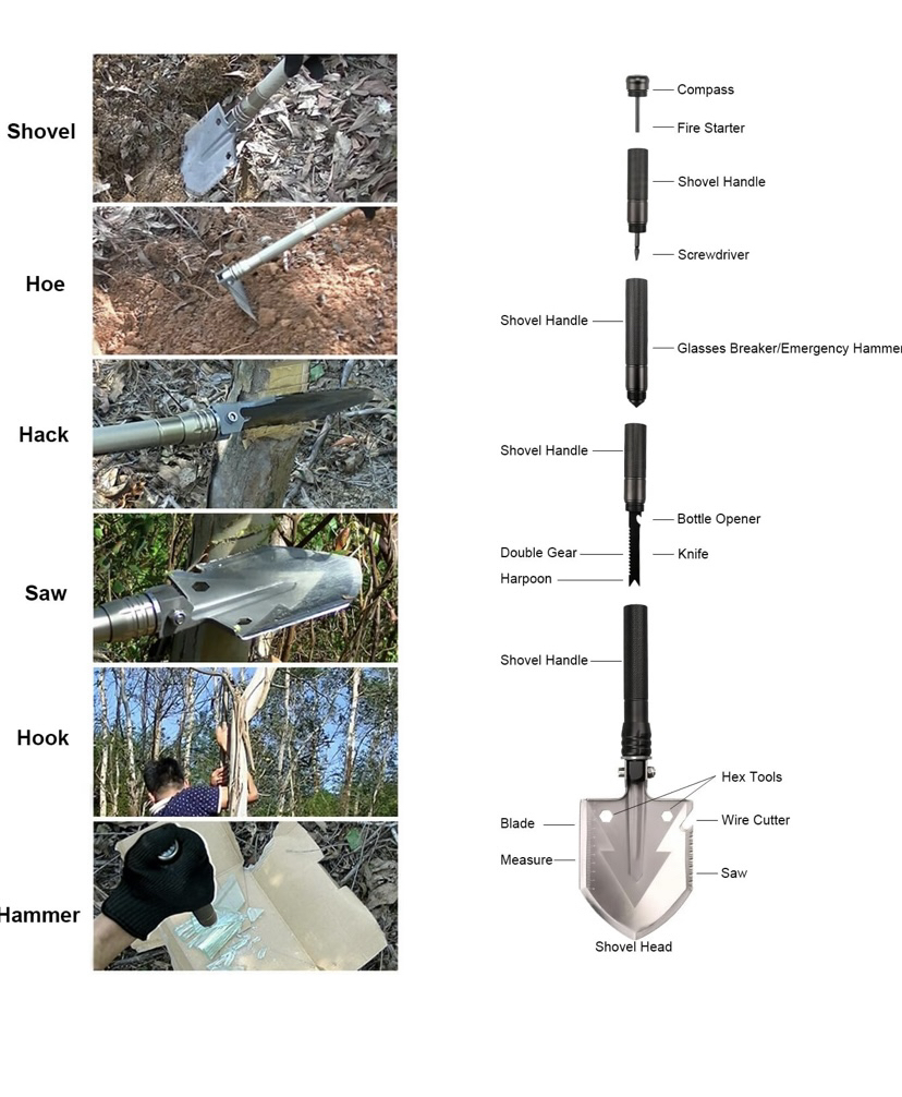 New Military / Multifunctional Gardening Shovel image indicator(6)