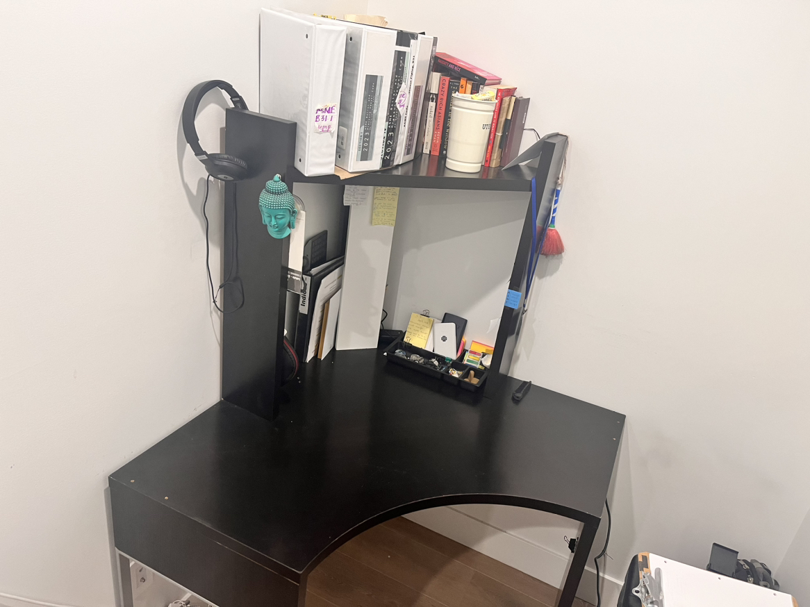Sleek black 2-level Study Table - photo 2