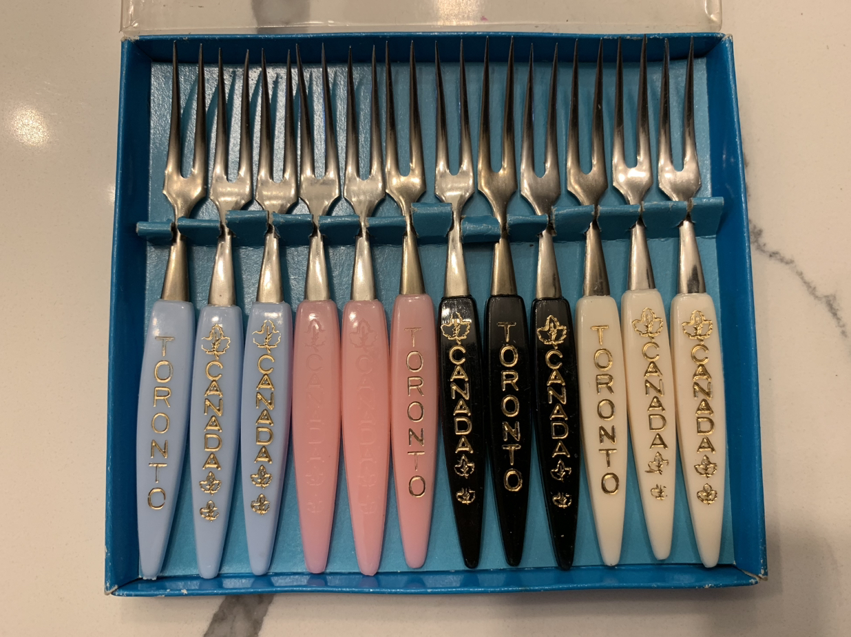 Toronto Souvenir Vintage Cocktail Forks Set of 12 image indicator(2)