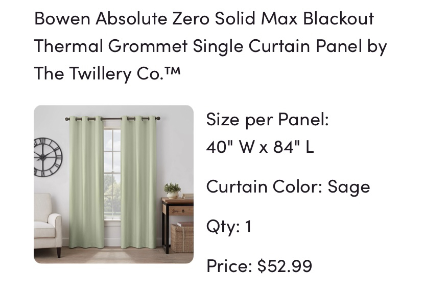 Sage green curtains (Brand new)