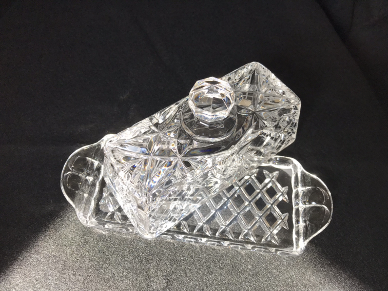 Crystal butter dish - photo 2