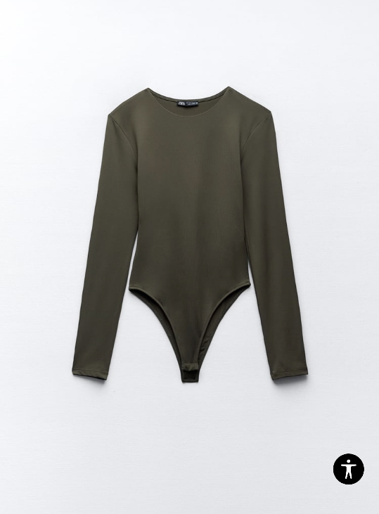 Zara POLYAMIDE BODYSUIT size S thumbnail
