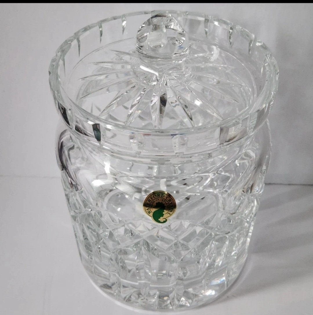 Waterford Crystal Linsmore Biscuit Barrel NEW image indicator(4)