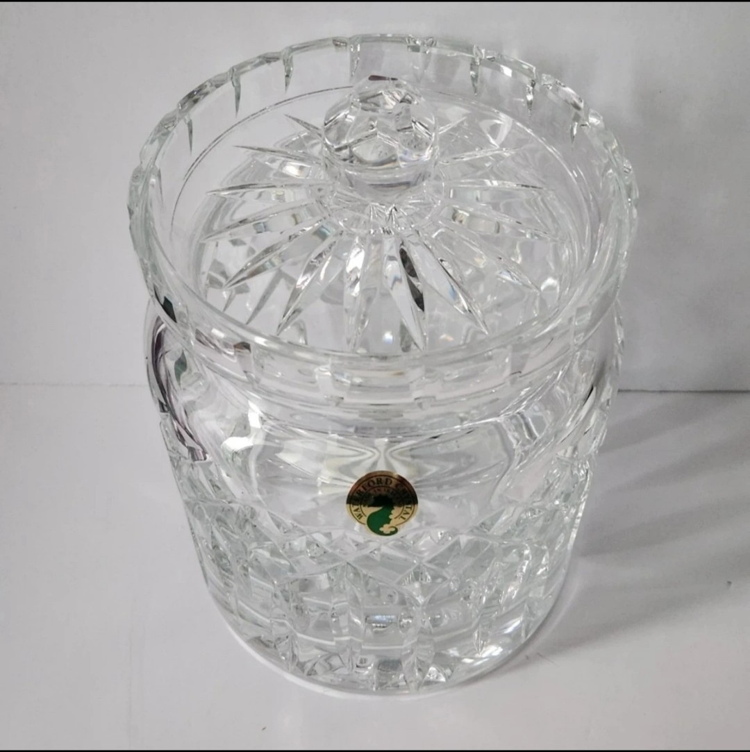 Waterford Crystal Linsmore Biscuit Barrel NEW image indicator(8)