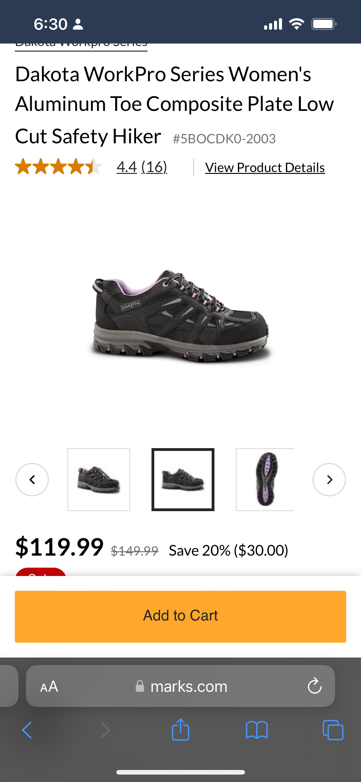 Women Steel Toe Size 9.5 thumbnail
