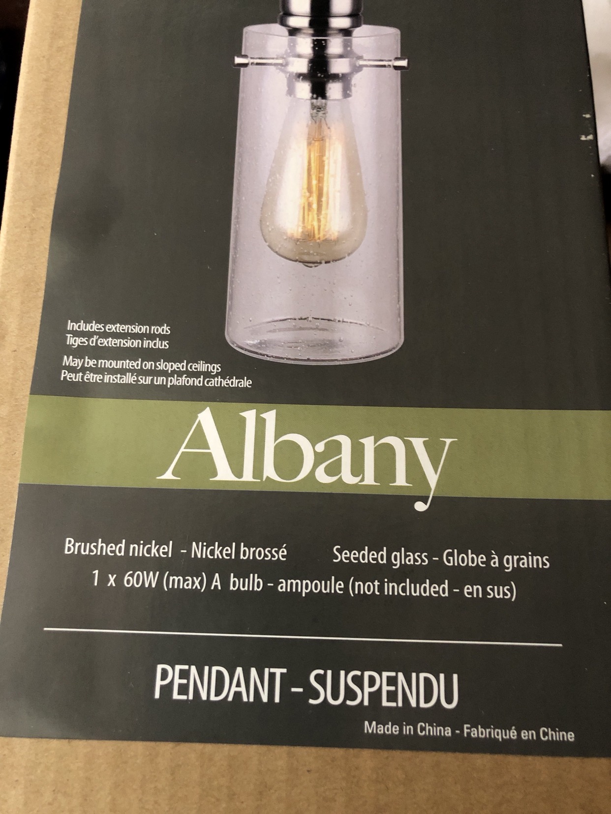 Albany Pendant light fixture. - photo 3
