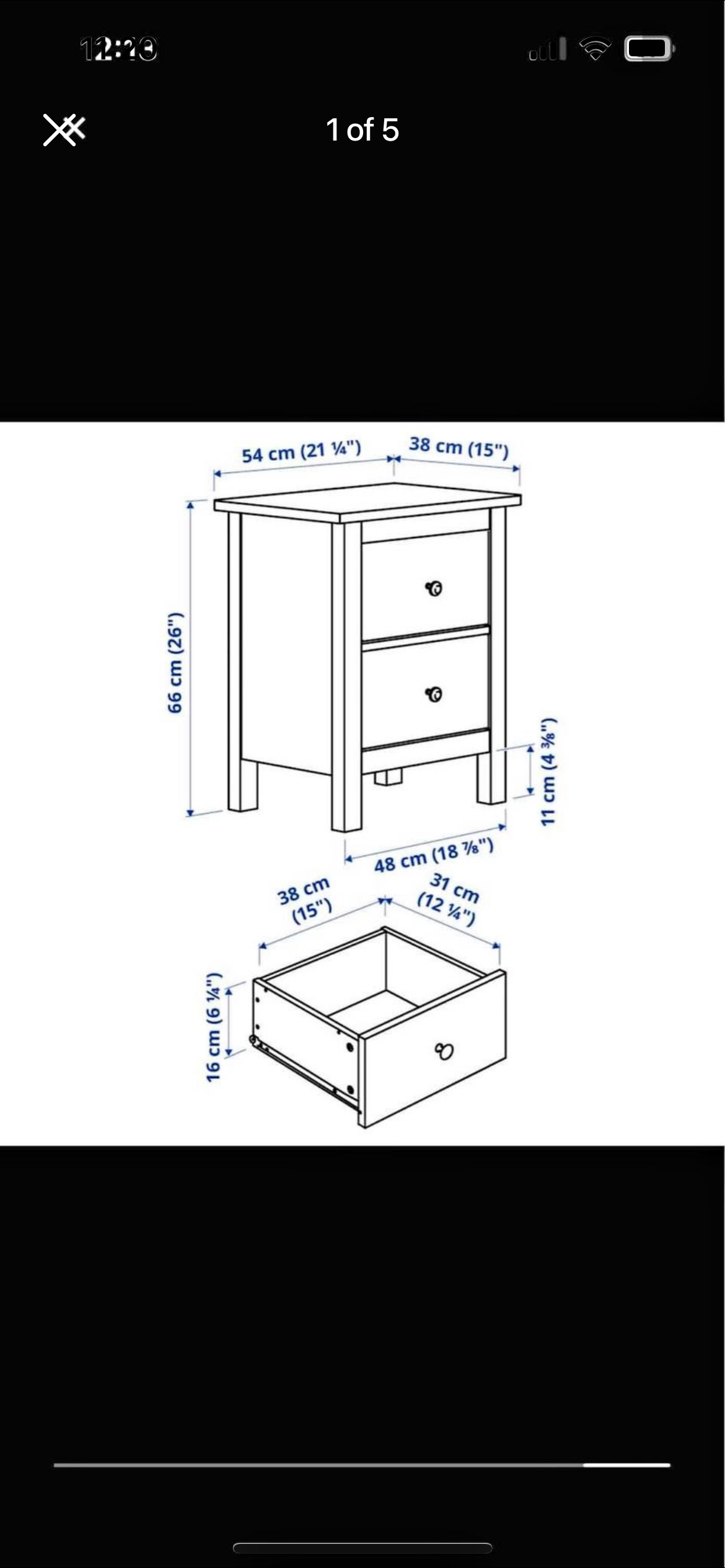IKEA Hemnes Night Stand - photo 3