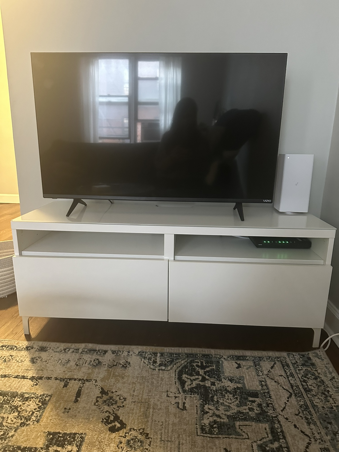 Must go! IKEA Besta TV Unit with glass top