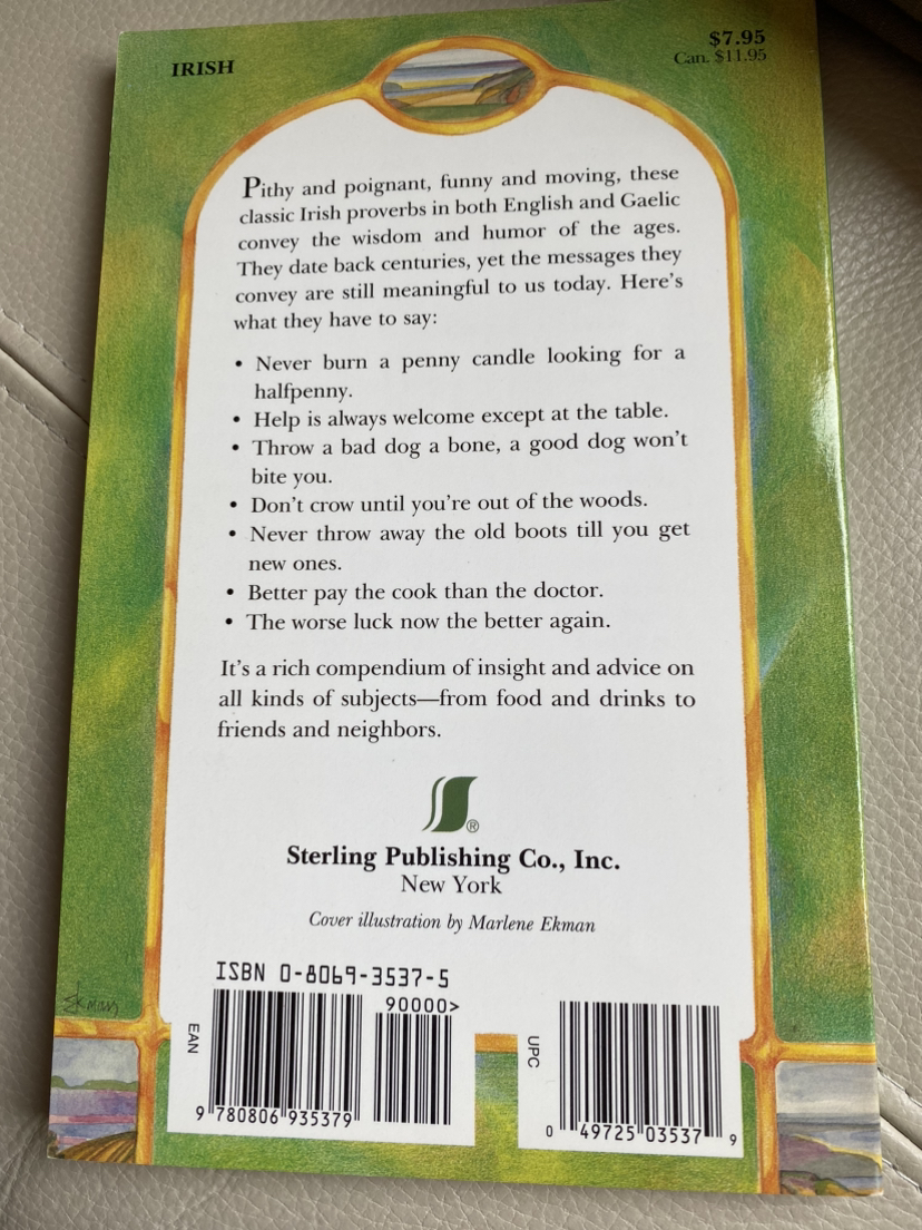 Irish Proverbs book by F. Carson Williams - photo 2