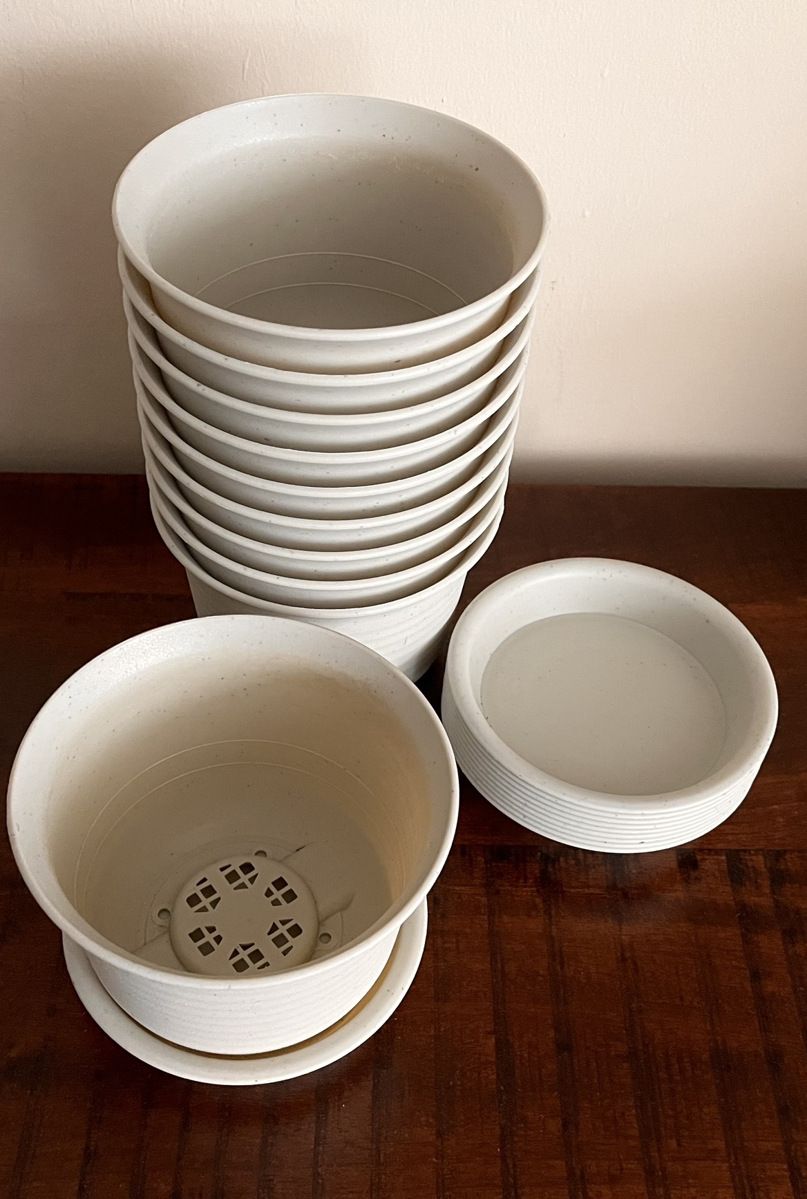 7.1 inch Flower Pot & Tray - Set of 10 - photo 2