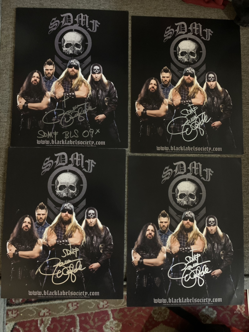 Black Label Society Autographed Photos