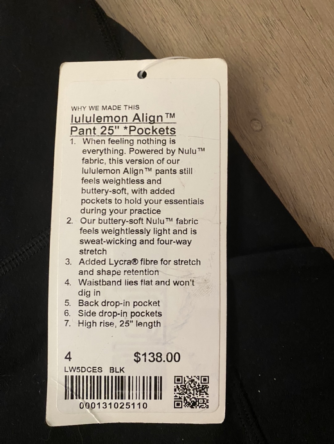 BRAND NEW Lululemon Align Pant 25” w/ Pockets - photo 2