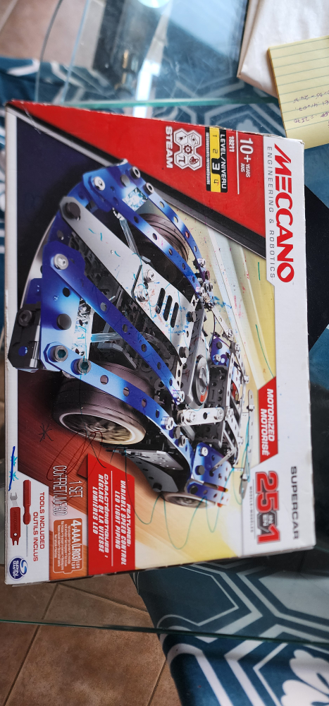 Meccano, 25-in-1 Motorized Supercar