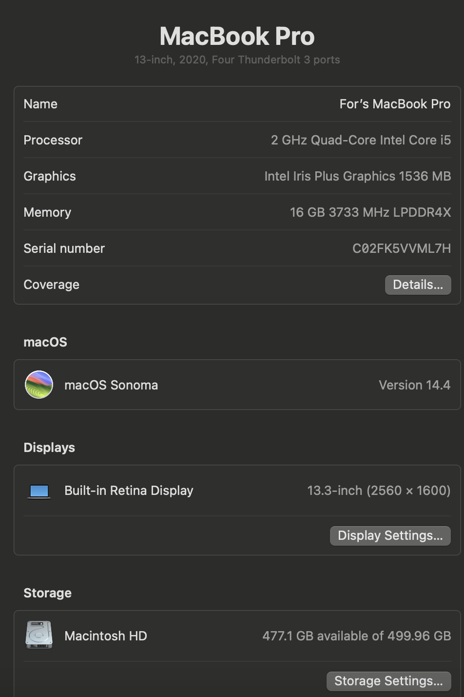 MacBook Pro 2020 M1 512GB SSD 16GB RAM i5 - photo 4