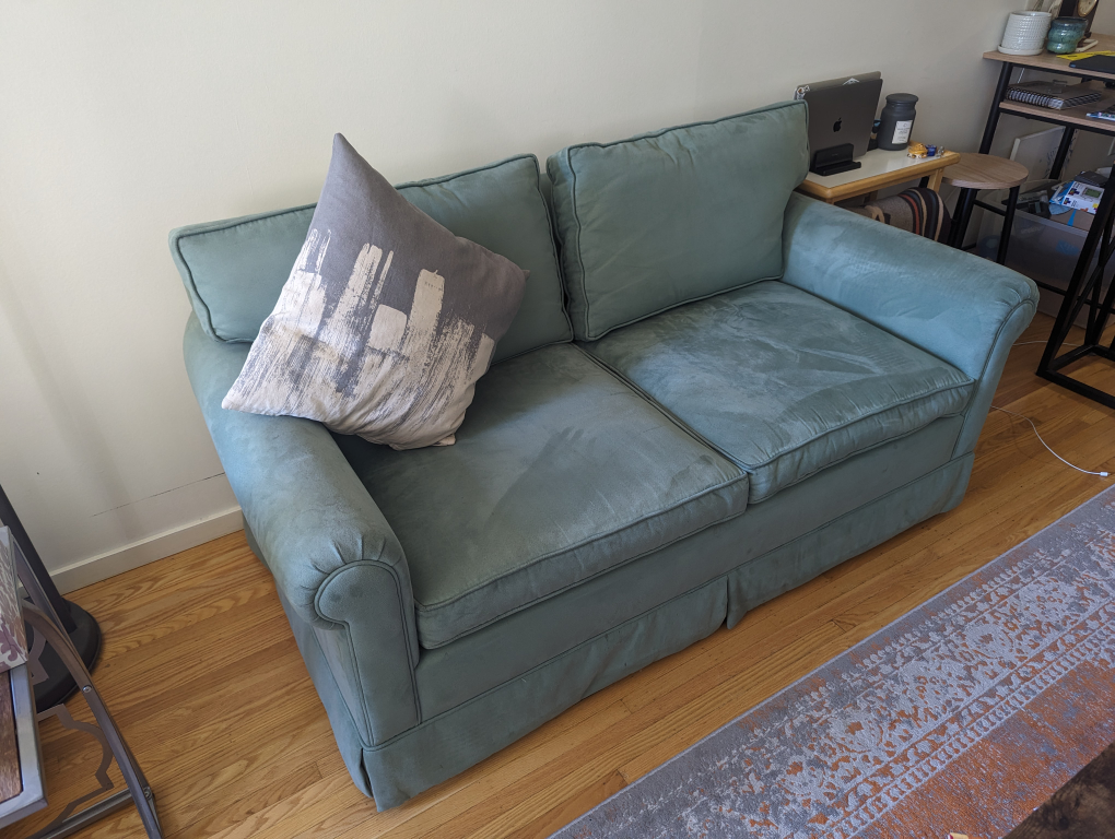 Blue Two-Seater Loveseat - photo 2