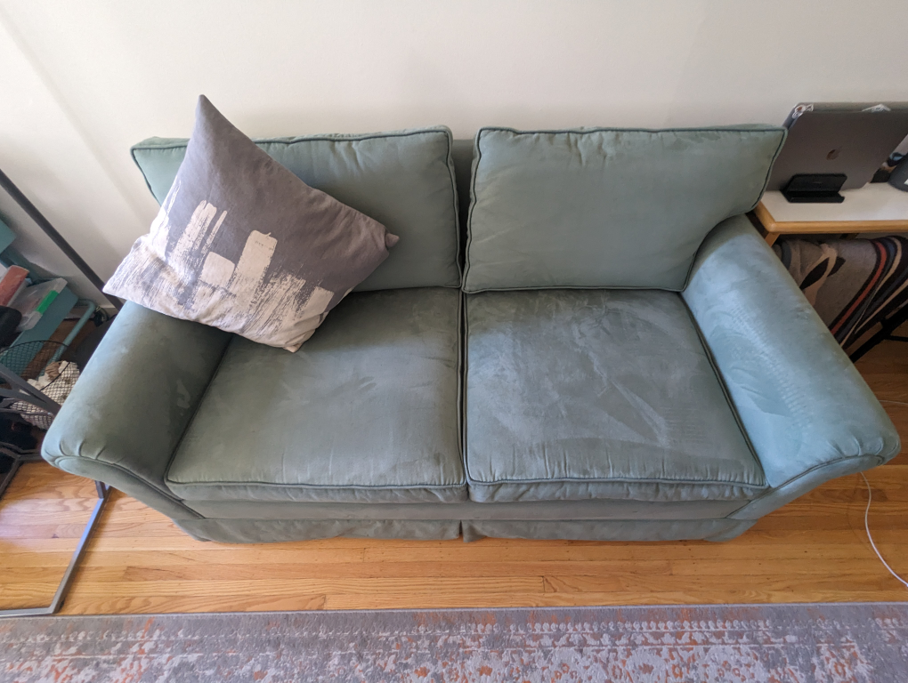Blue Two-Seater Loveseat - photo 3