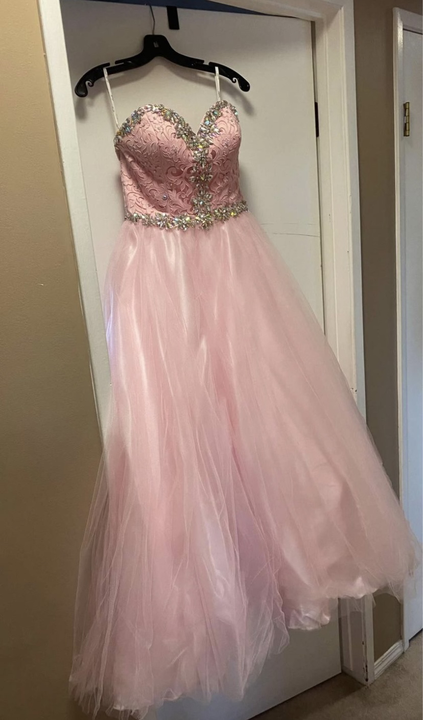 Size 8  Pink Grad Dress - photo 3