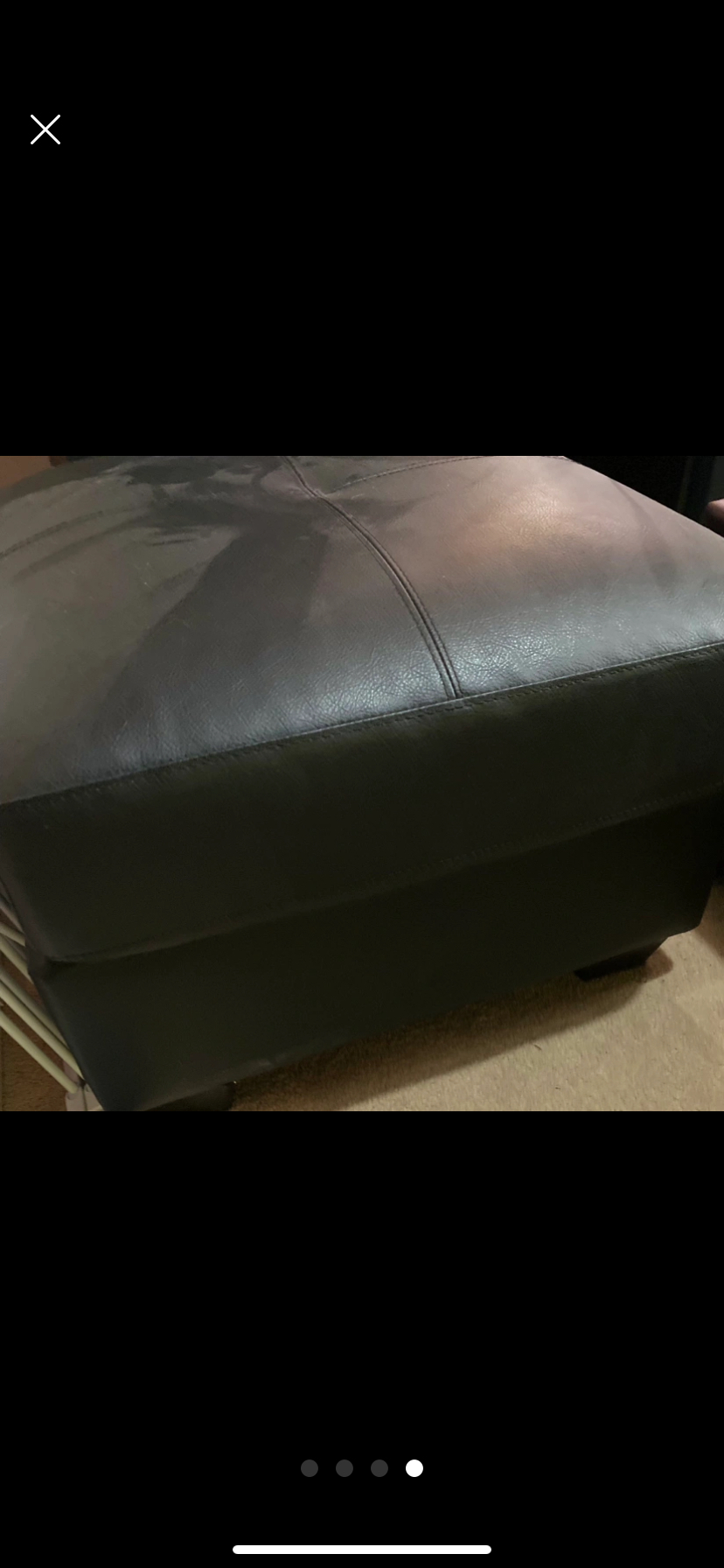 PICK UP ASAP - Black Brick Leather Couch - photo 4