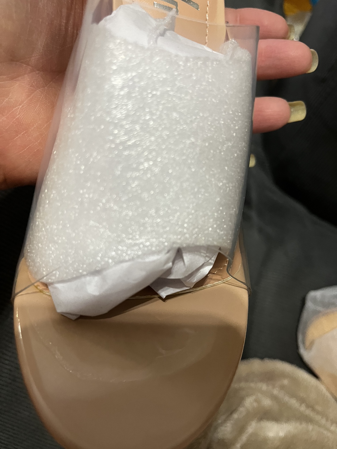 Brand new open toe strapless high heel shoe image indicator(2)