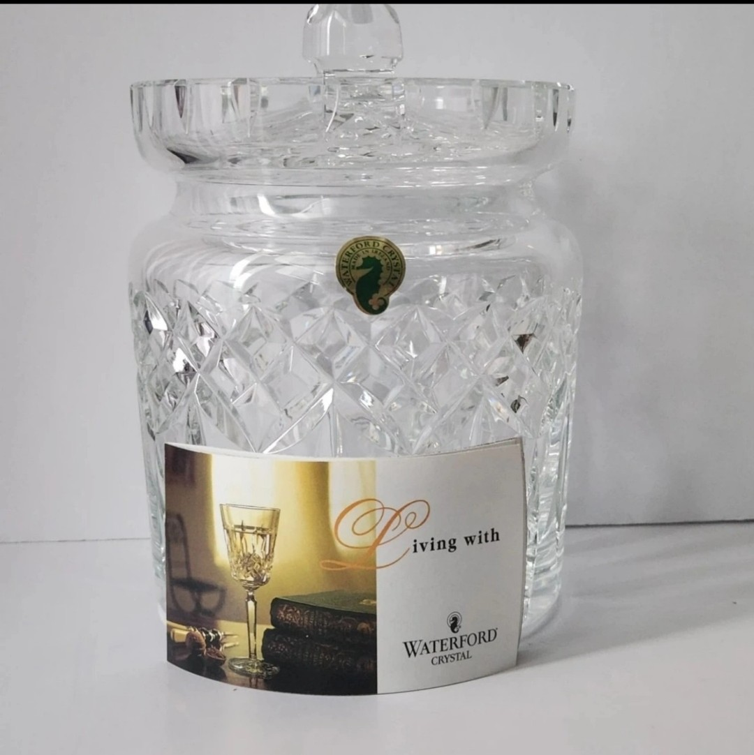 Waterford Crystal Linsmore Biscuit Barrel NEW image indicator(2)