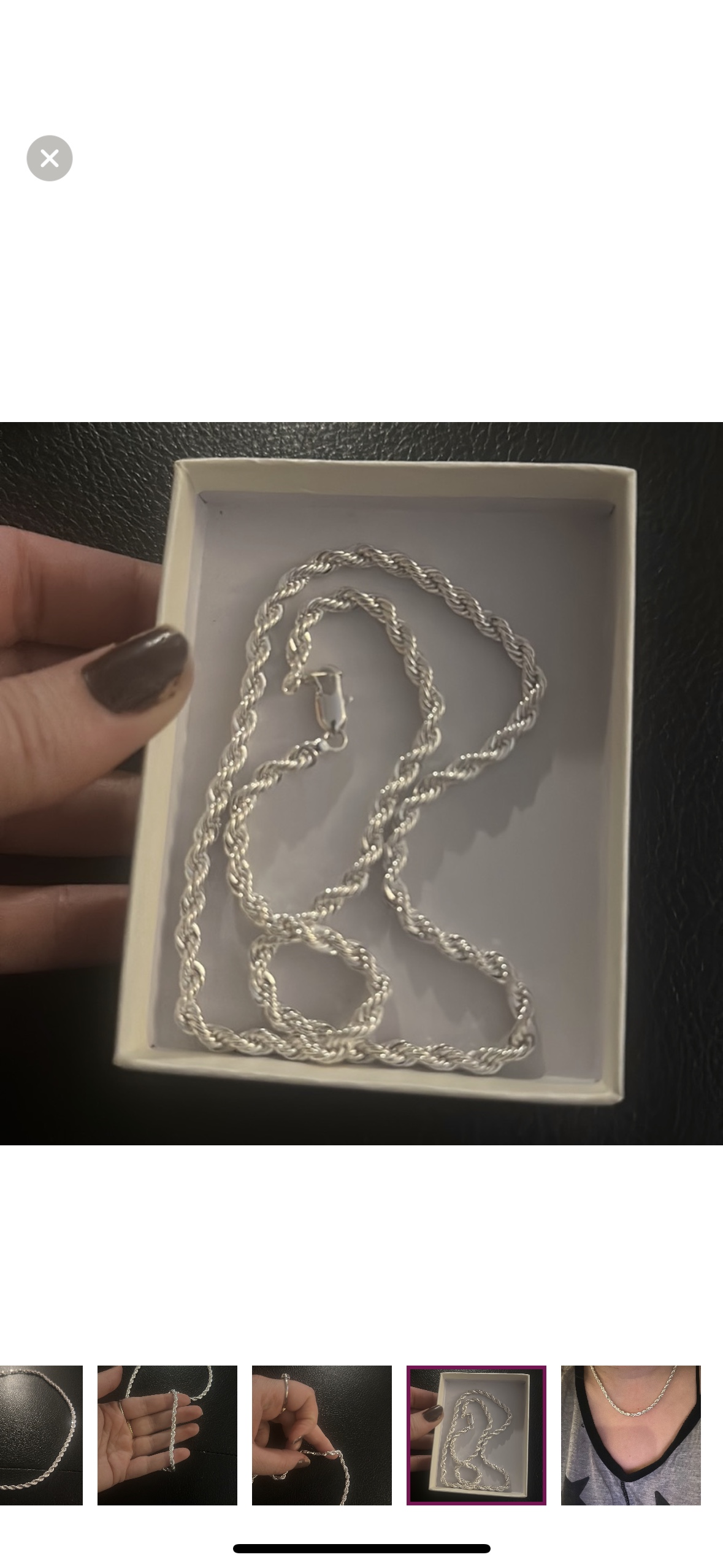 Silver Rope Necklace image indicator(4)