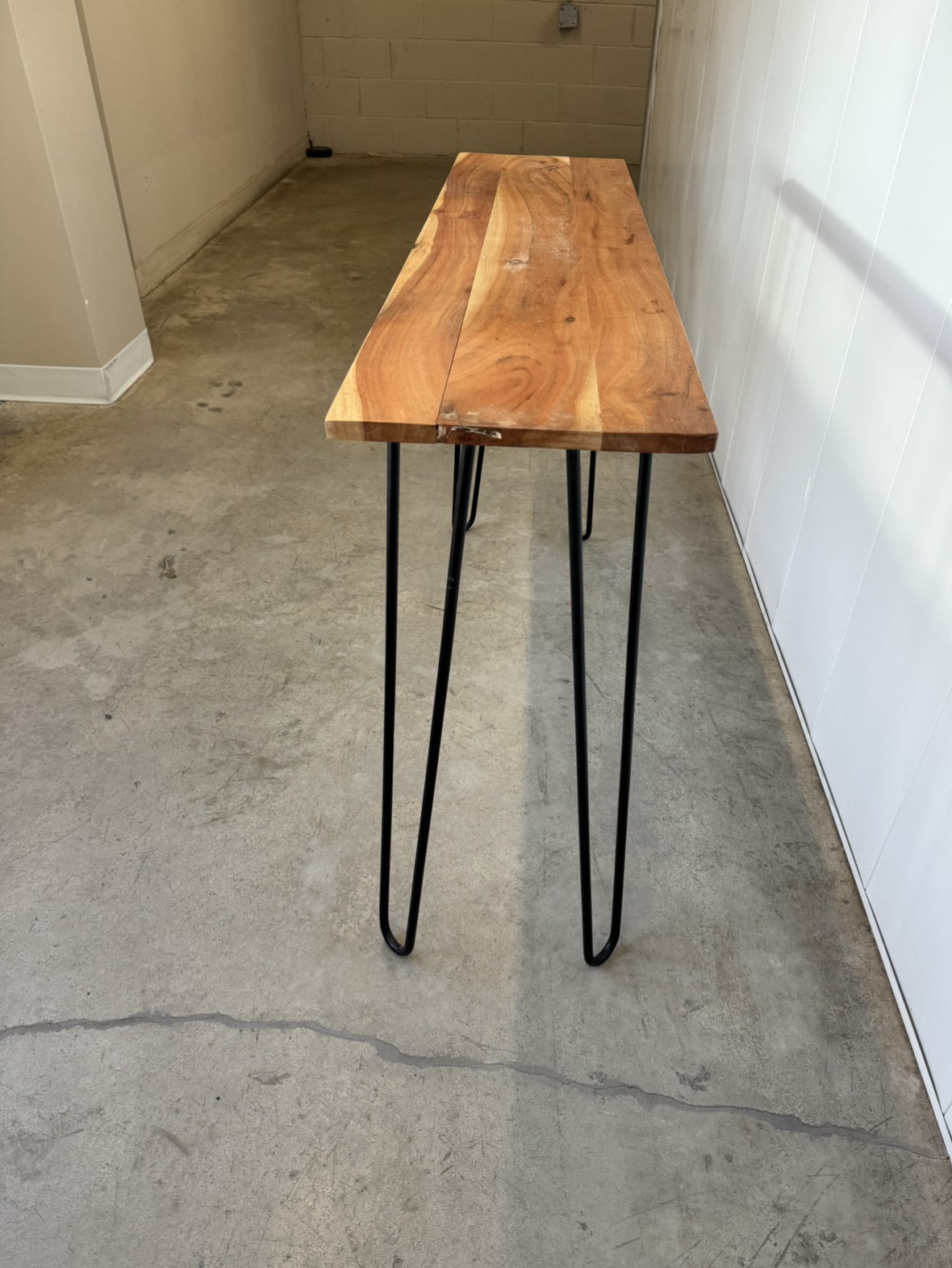 Mid-Century Modern Hairpin Console Table - photo 2