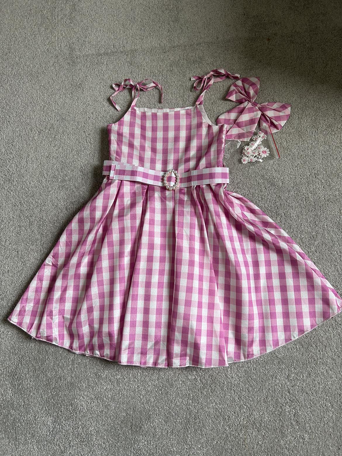🌺NWOT🌺 Barbiecore Girls Pink Costume Dress Movie Cosplay thumbnail